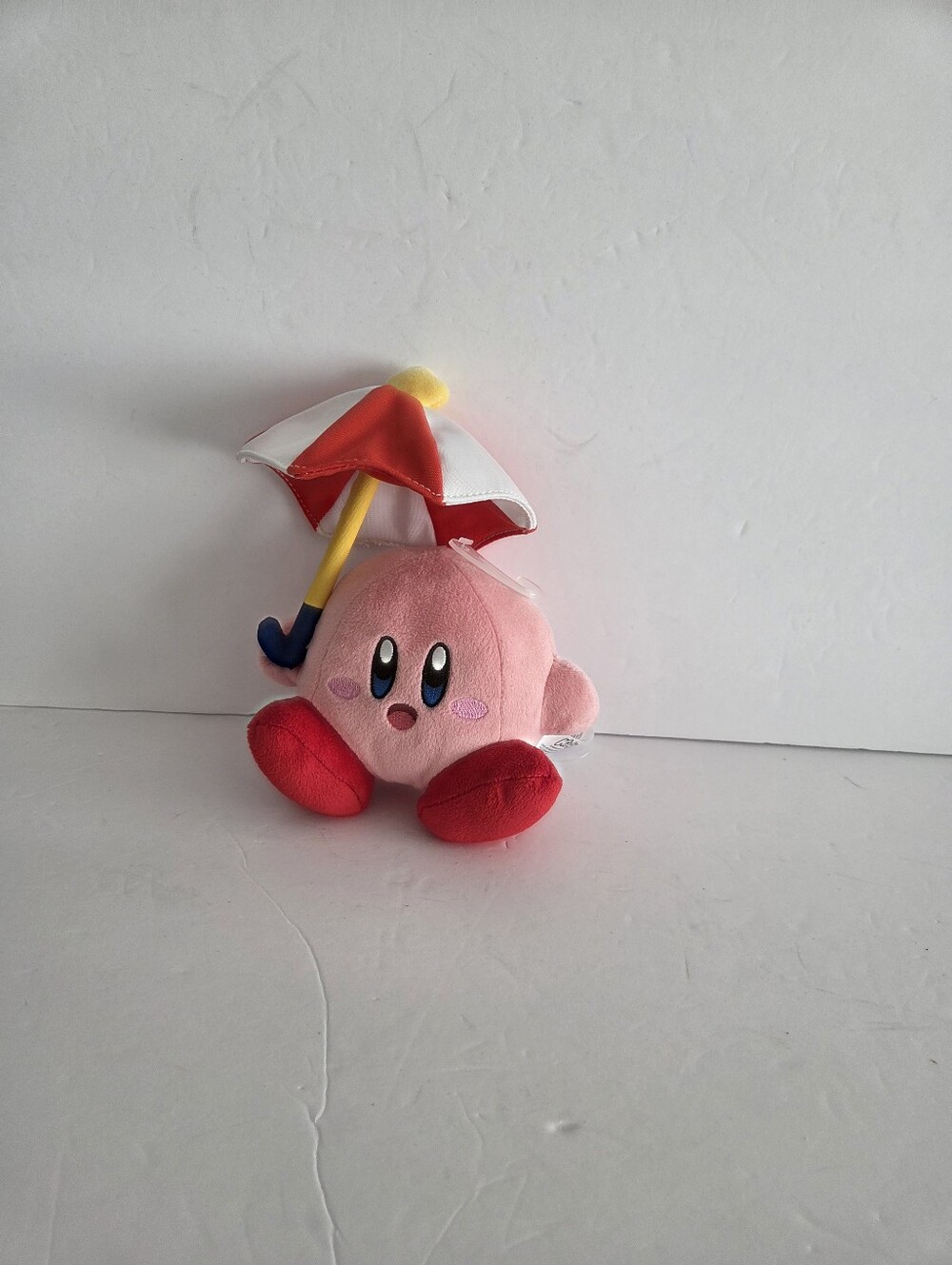 Little Buddy Pink Kirby Adventure Plush With  Umbrella - Soft Kids Stuffed Toy